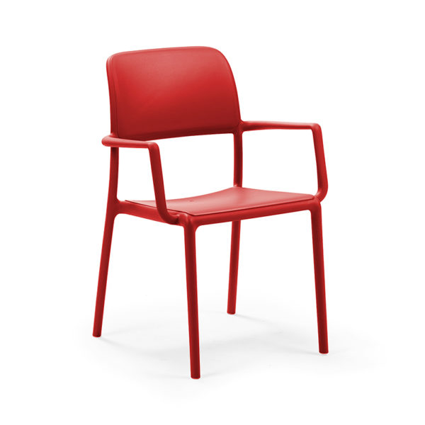 silla-riva-rojo-para-exteriores-con-brazos-nardi-outdoor-design-barranquilla